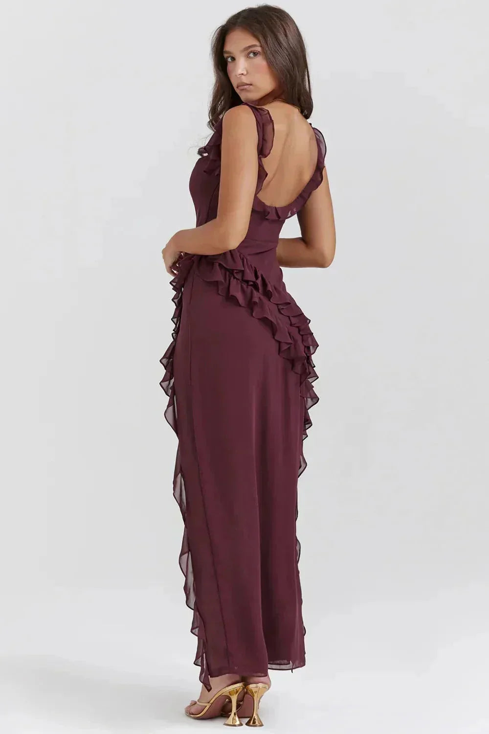 Varel | Vestido elegante con abertura en las piernas